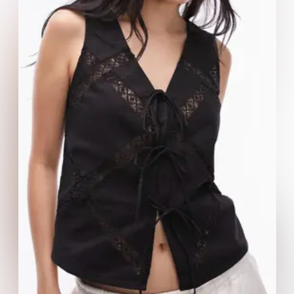 NWTA Topshop Lace trim Vest